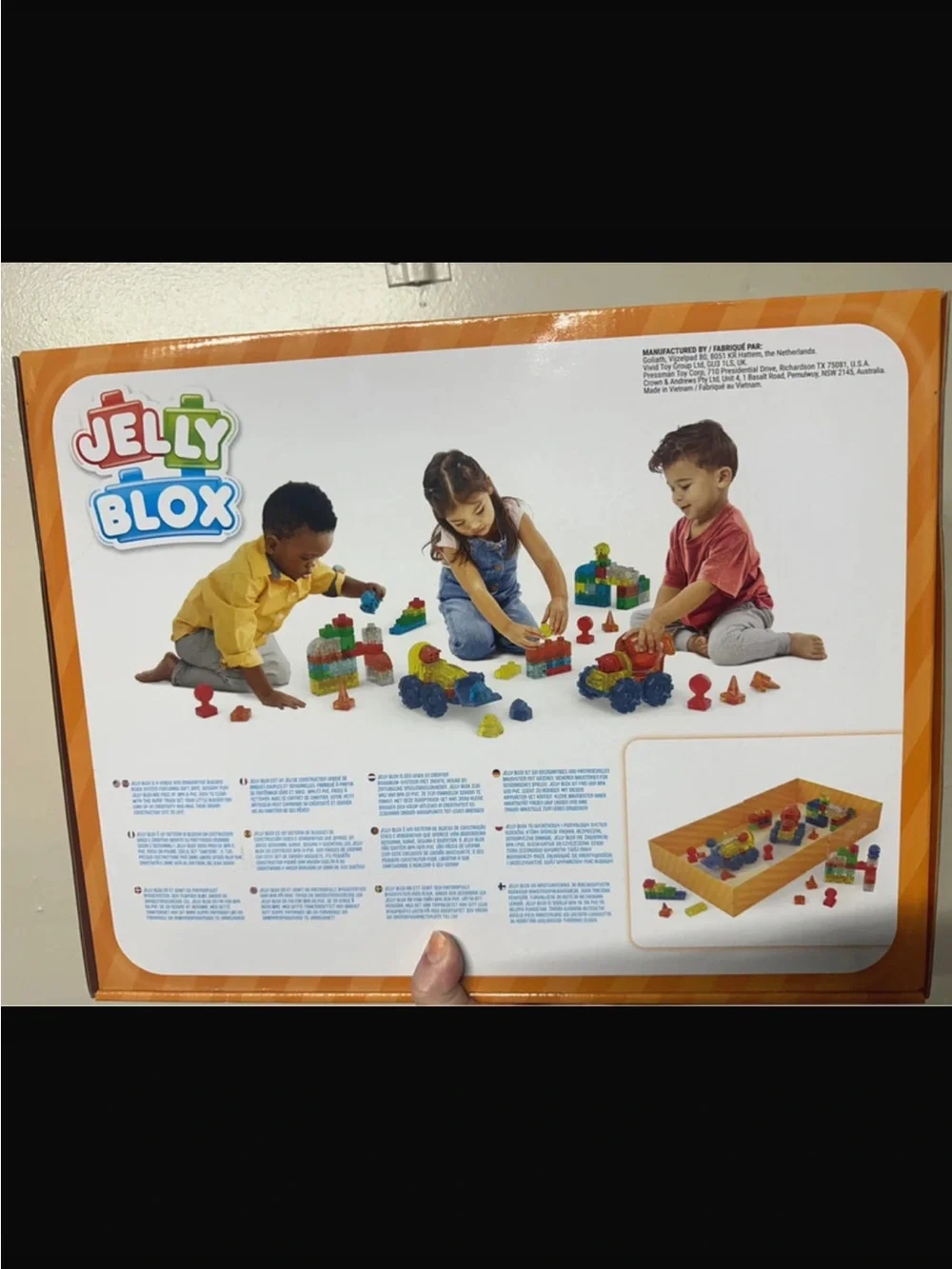 Jelly Blox Construction Site 75 Piece Sensory Building Blocks Set